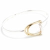 Hi Ho Silver Exclusive Sterling Silver And 18ct Gold Plated Stirrup Bracelet (RRP Â£105)